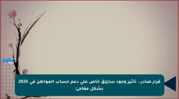 قرار صادر.. تأثير وجود سائق خاص على دعم حساب المواطن في 2025 بشكل مفاجئ